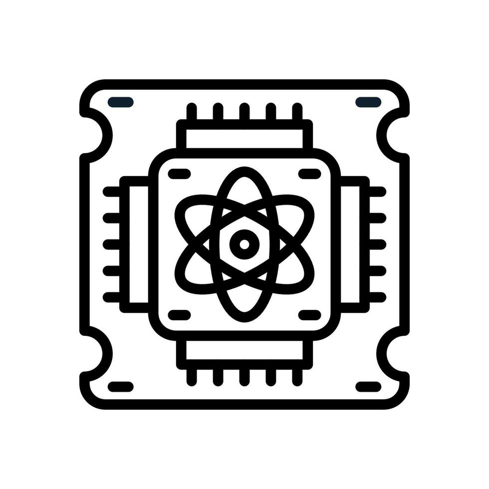Quantum Computer icon in vector. Illustration vector