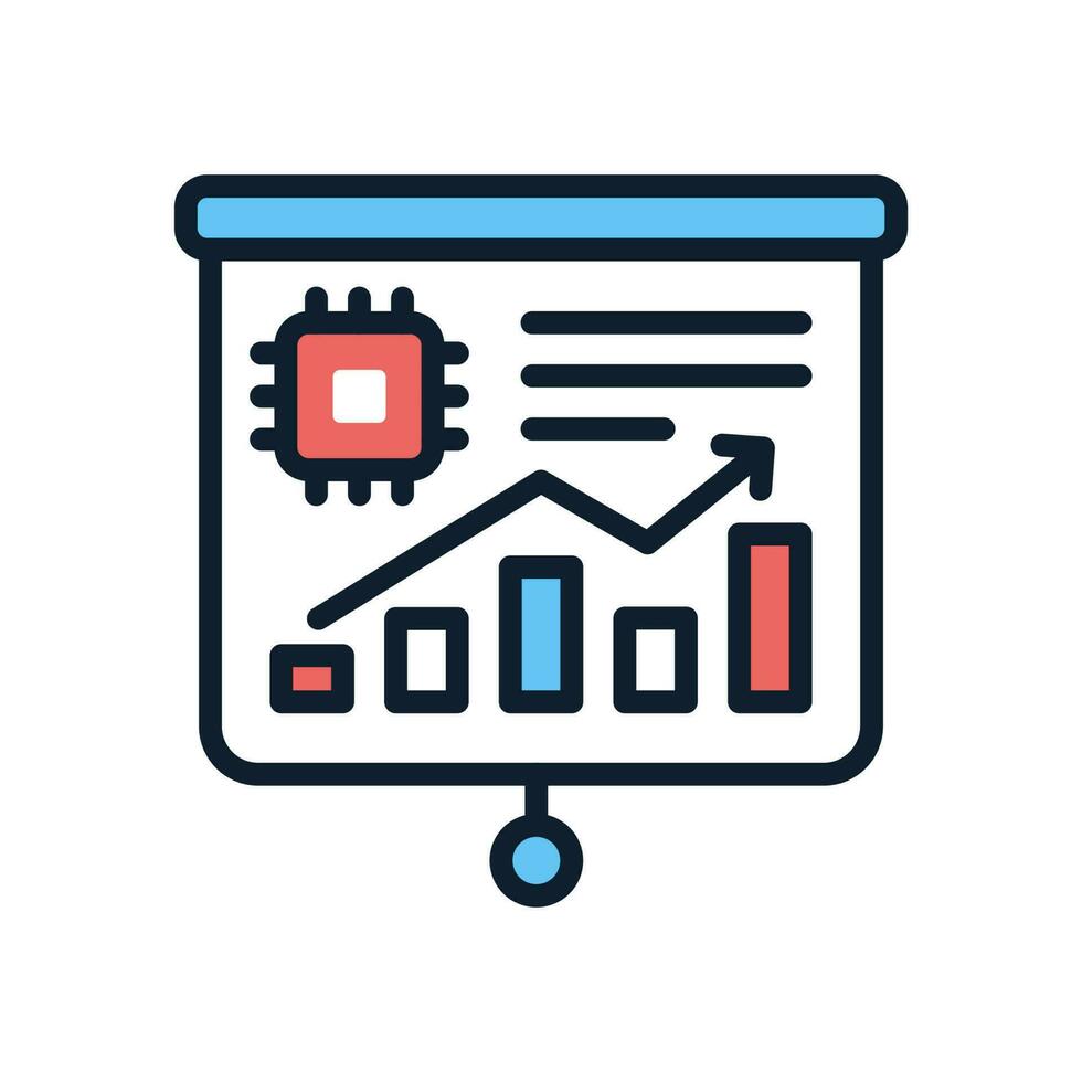 AI Statistics icon in vector. Illustration vector