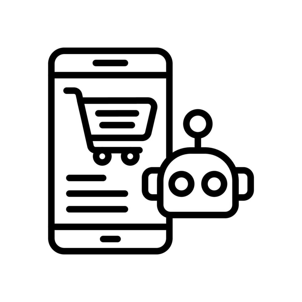 AI E commerce icon in vector. Illustration vector