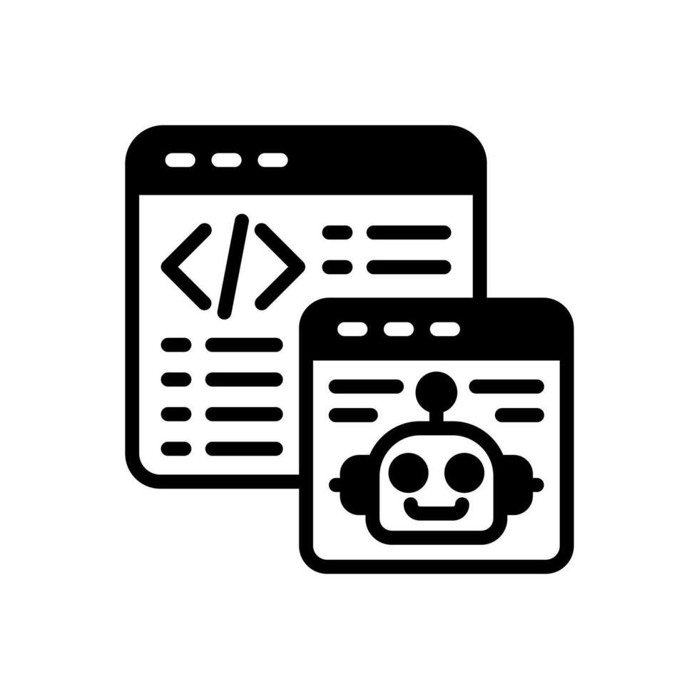 AI Coding icon in vector. Illustration vector