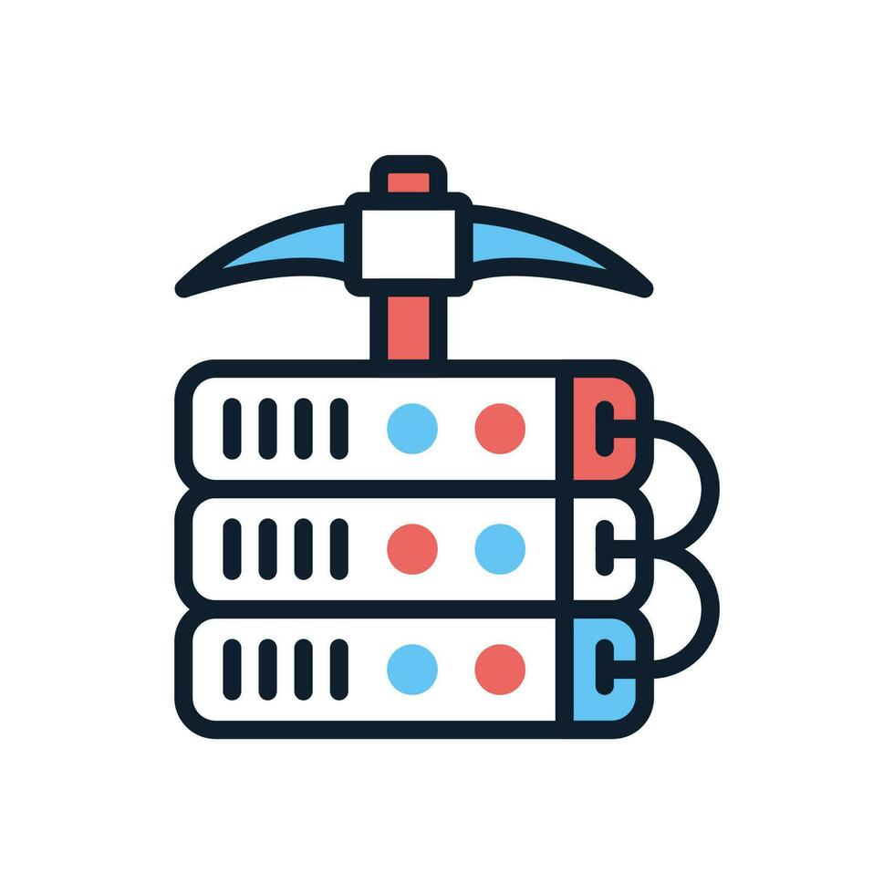 Data Mining icon in vector. Illustration vector