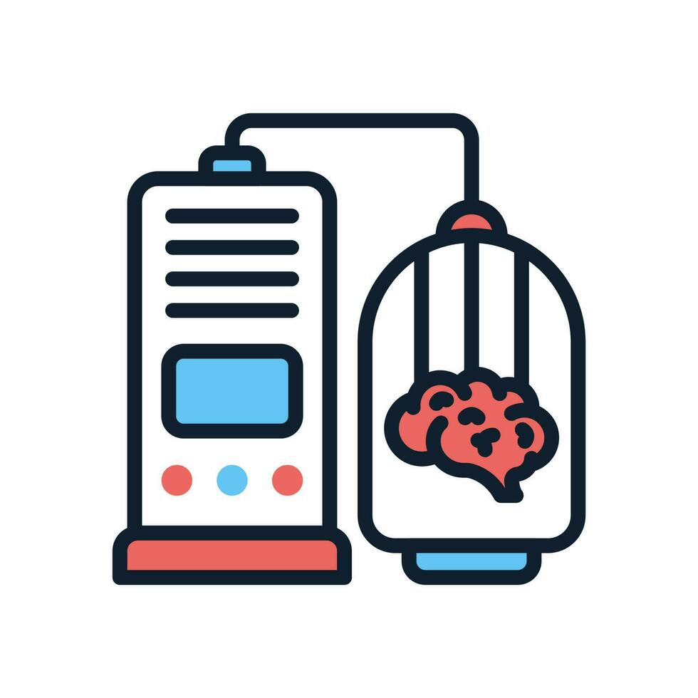 Isolated Brain icon in vector. Illustration vector