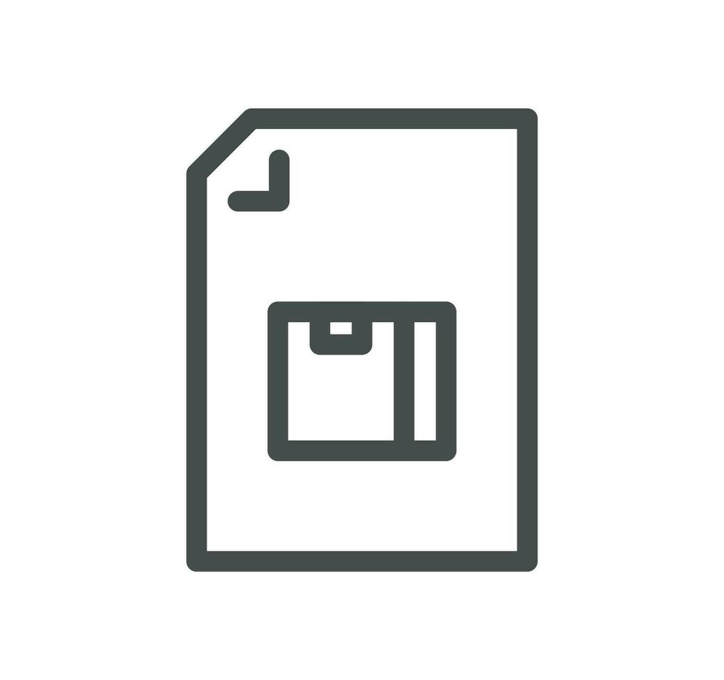Document flow management related icon outline and linear vector. vector