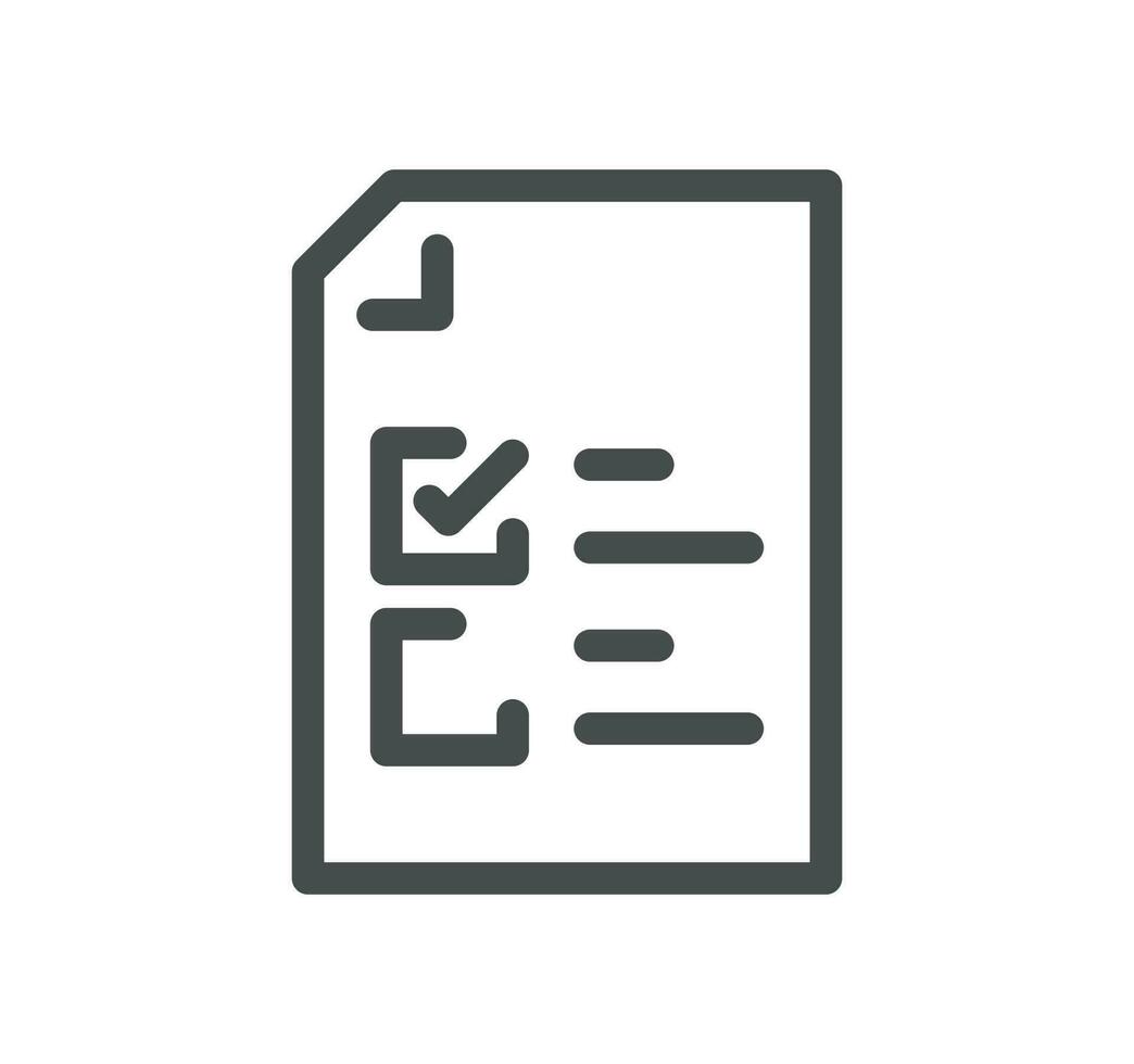 Document flow management related icon outline and linear vector. vector