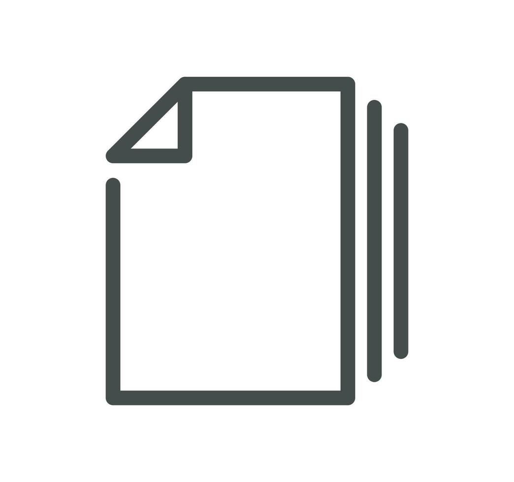 Document flow management related icon outline and linear vector. vector