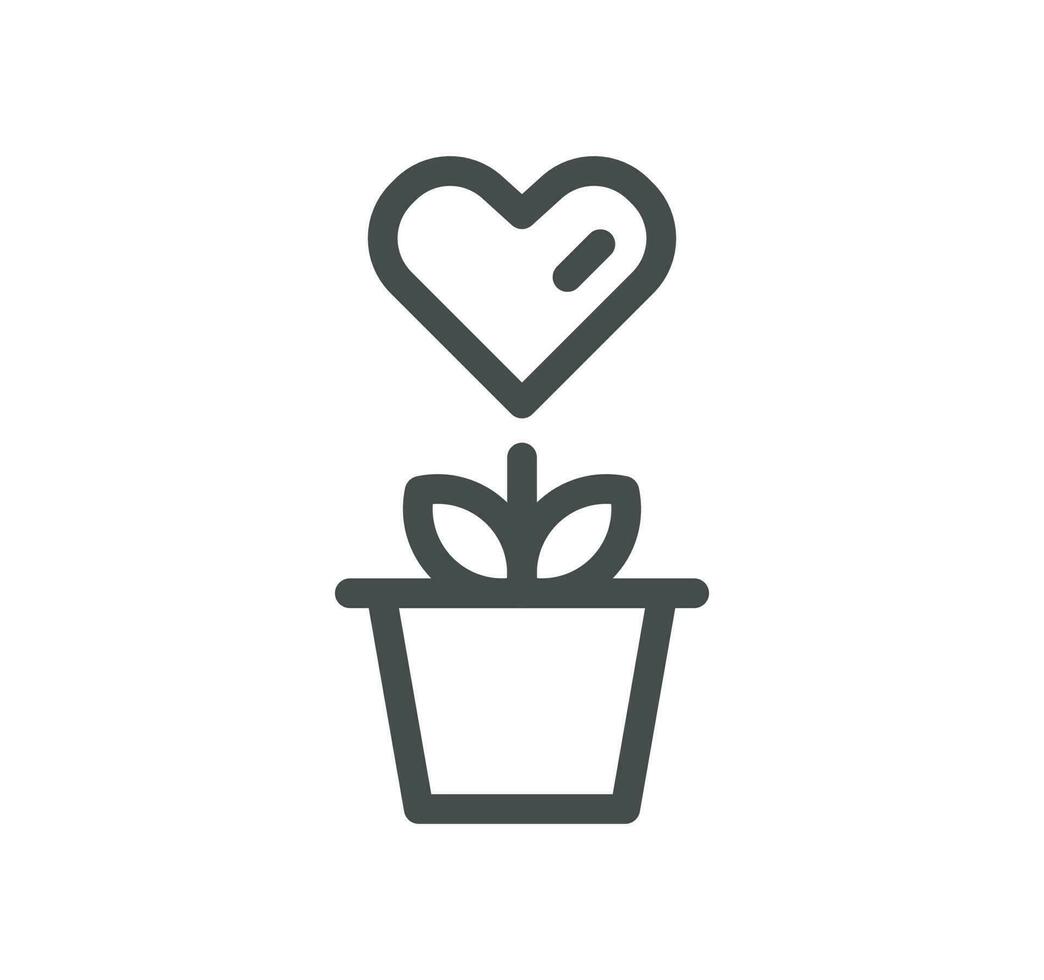 Friendship and love related icon outline and linear vector. vector