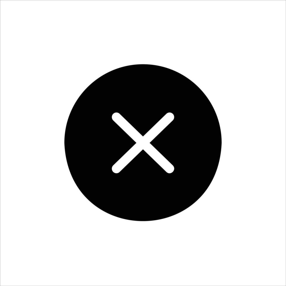 x mark in flat design style vector