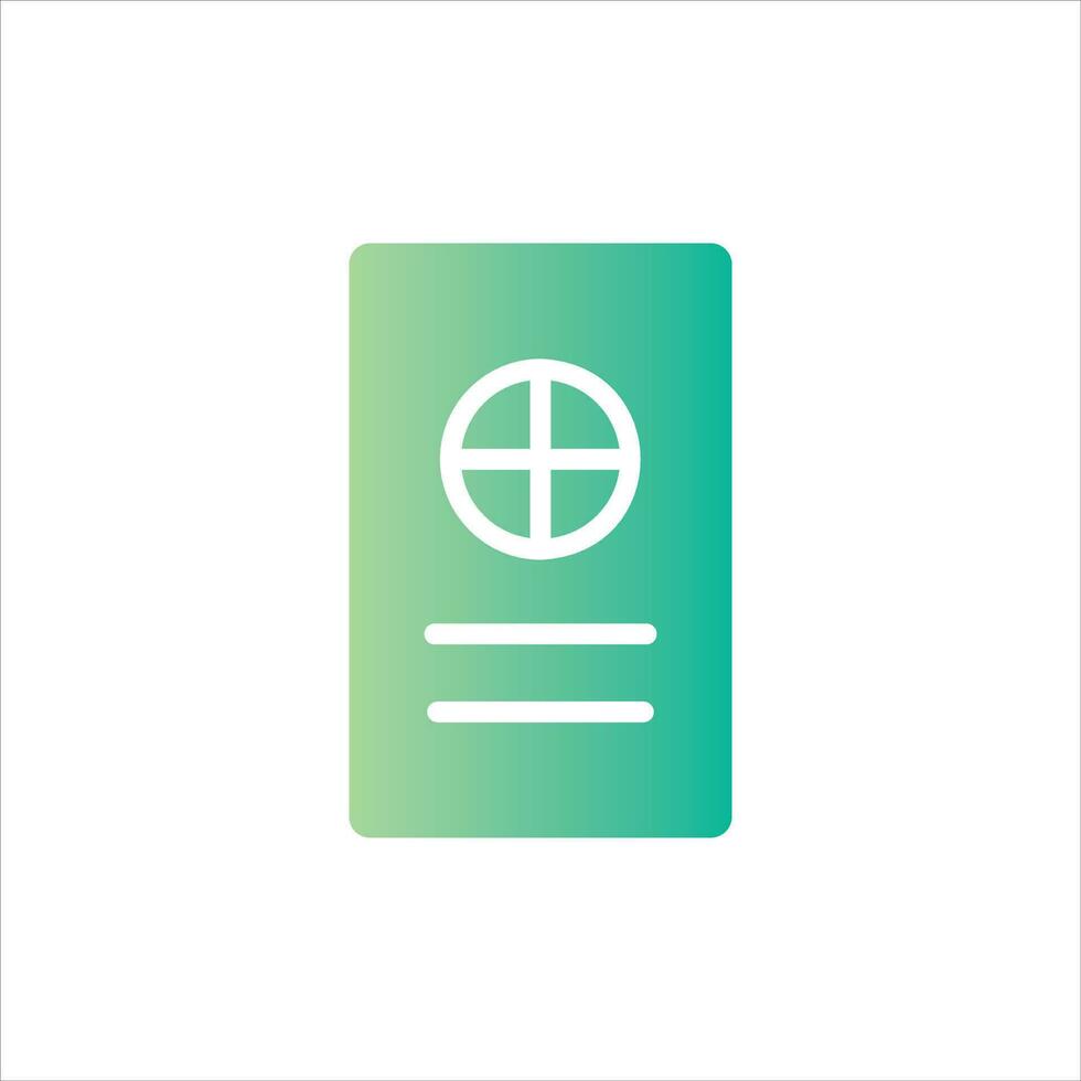 passport in flat design style vector