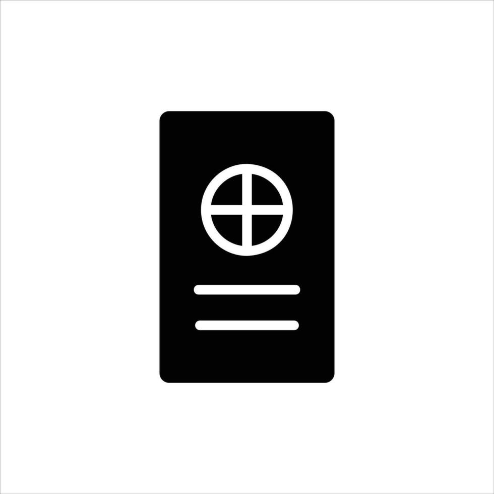 passport in flat design style vector