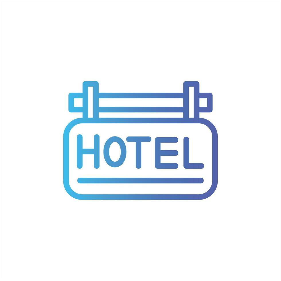 hotel en plano diseño estilo vector