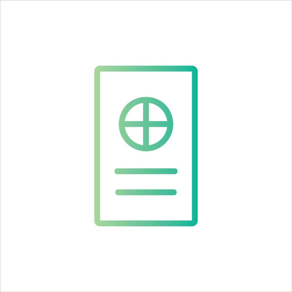 passport in flat design style vector