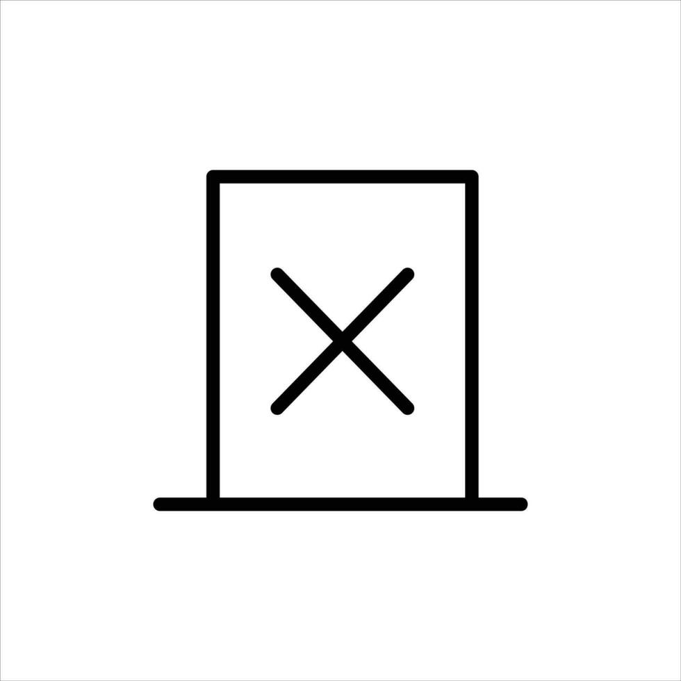 wrong in flat design style vector