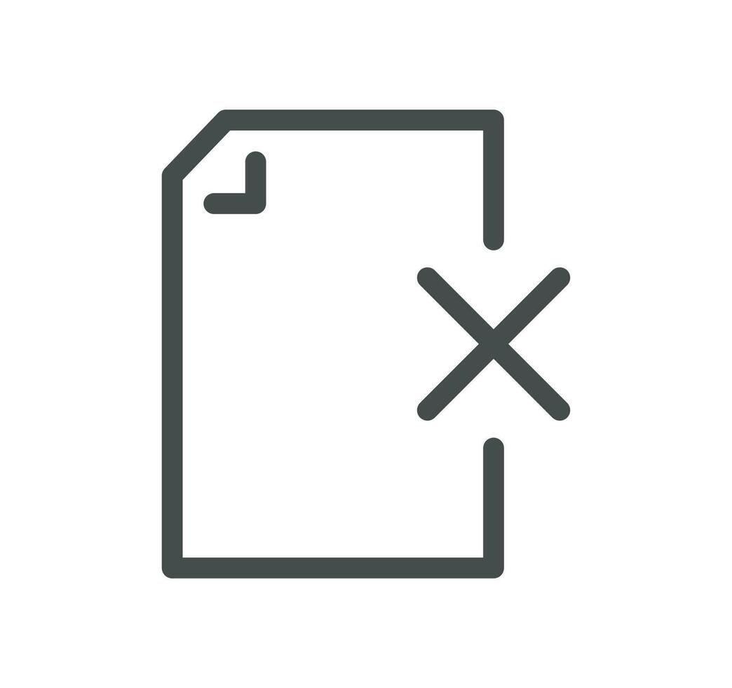 Document flow management related icon outline and linear vector. vector