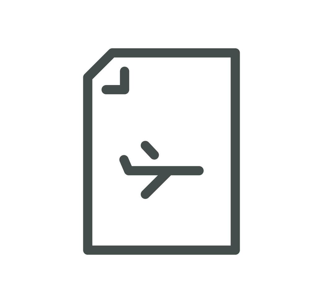 Document flow management related icon outline and linear vector. vector