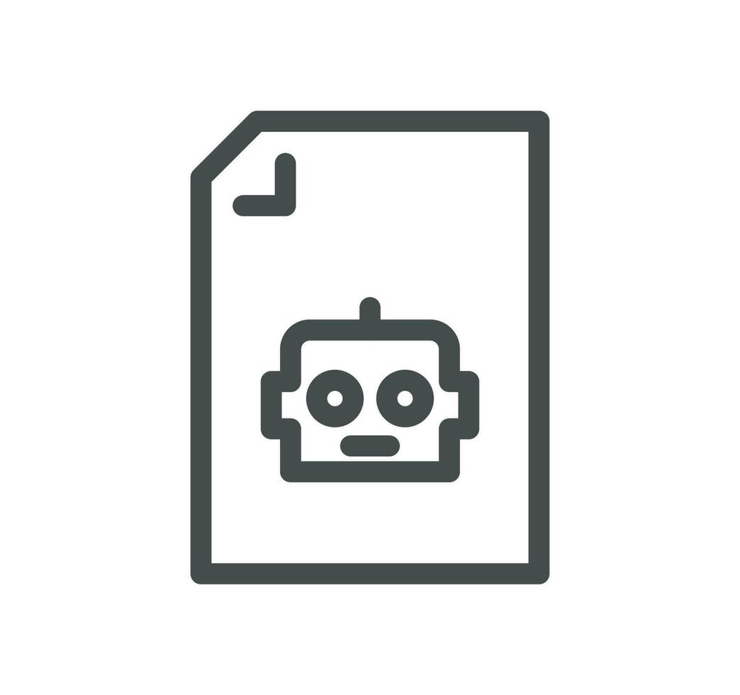 Document flow management related icon outline and linear vector. vector