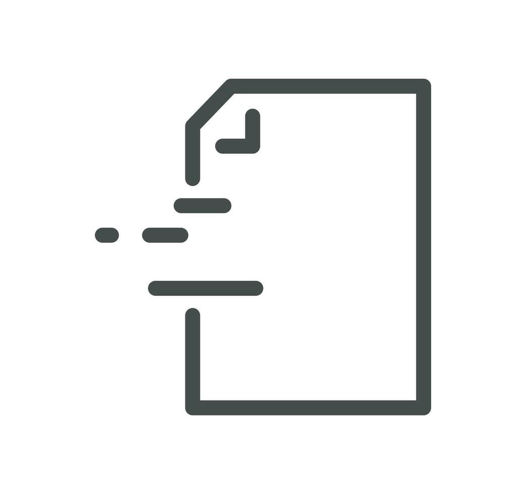 Document flow management related icon outline and linear vector. vector