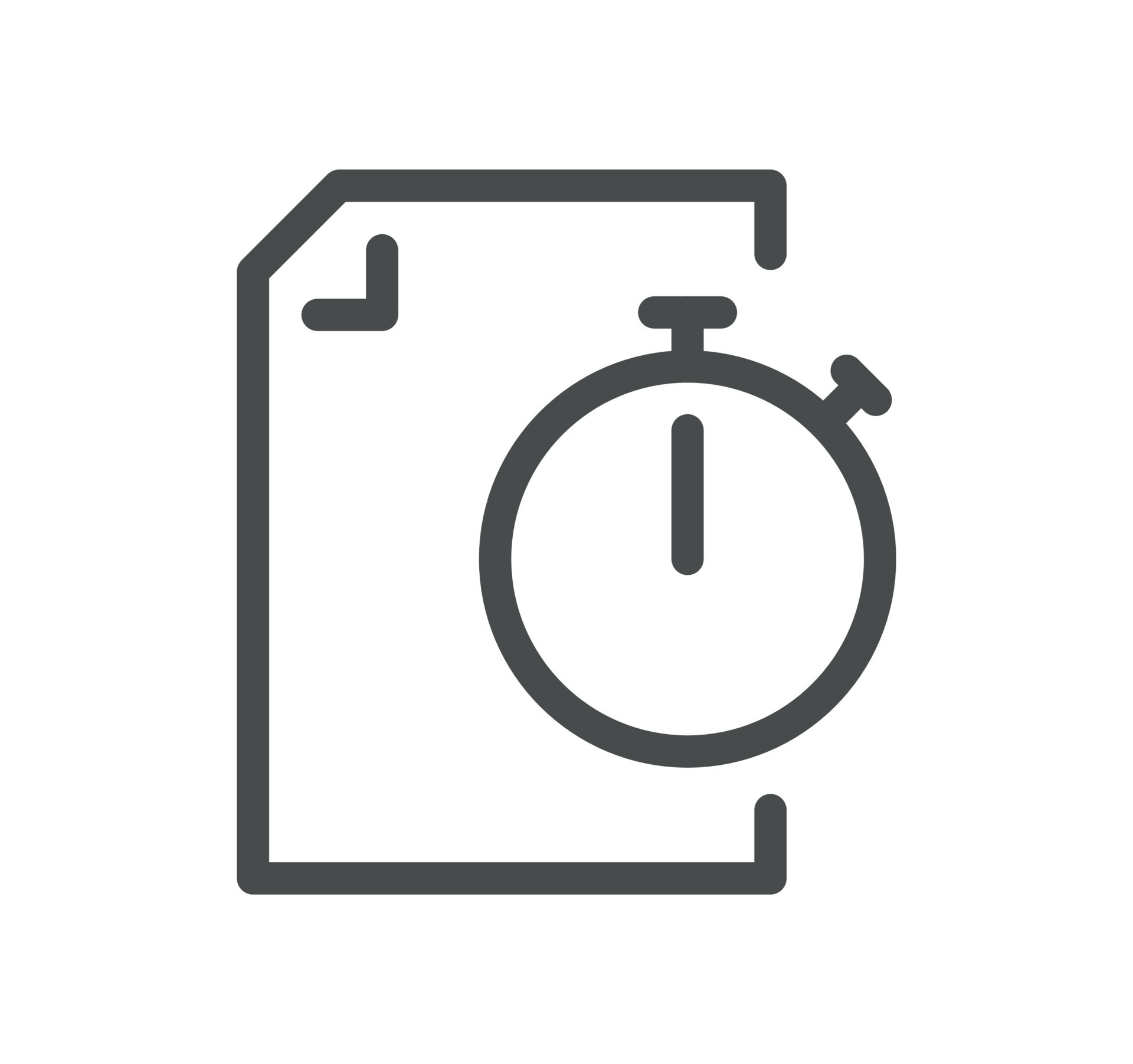 Document flow management related icon outline and linear vector ...