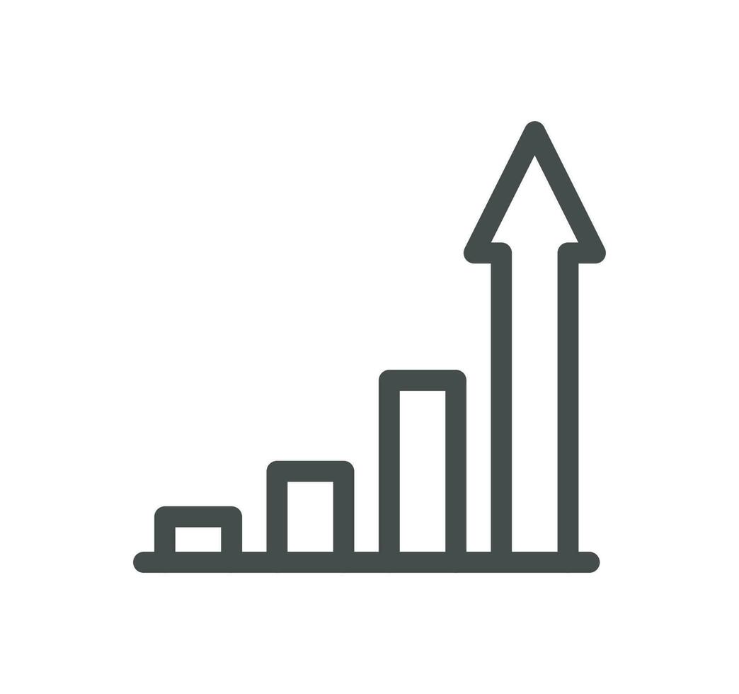 Success and growth related icon outline and linear vector. vector