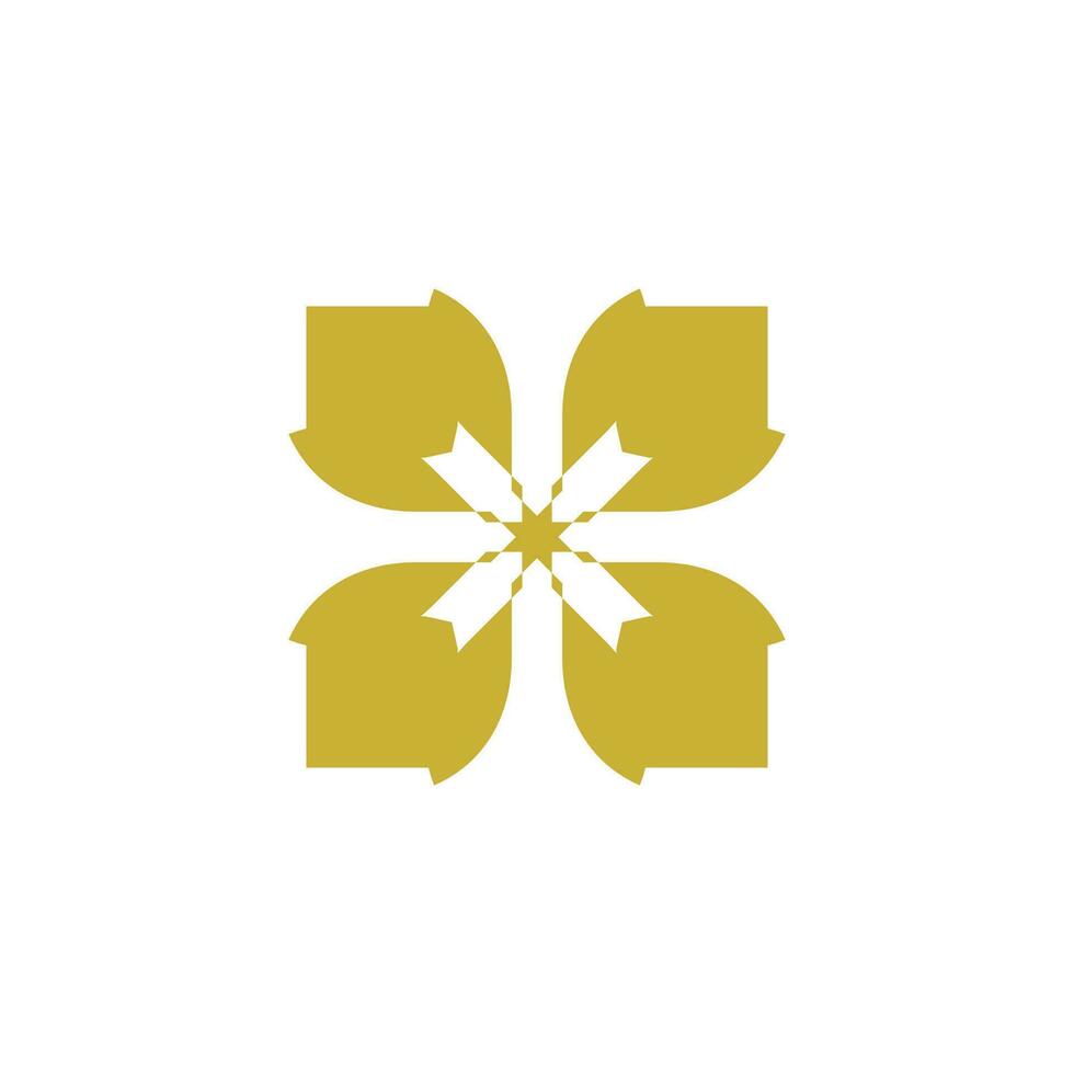 Vector icon simple logo with pointed corners