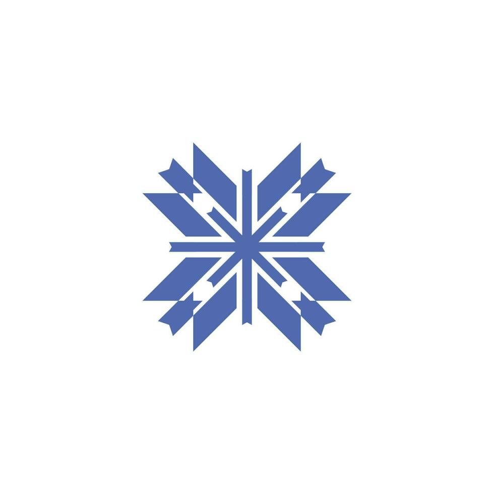 Vector icon simple logo with pointed corners