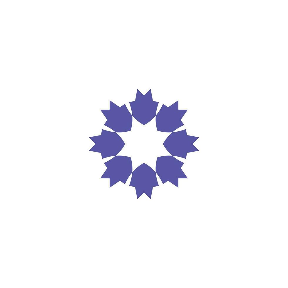 Vector icon simple logo with pointed corners