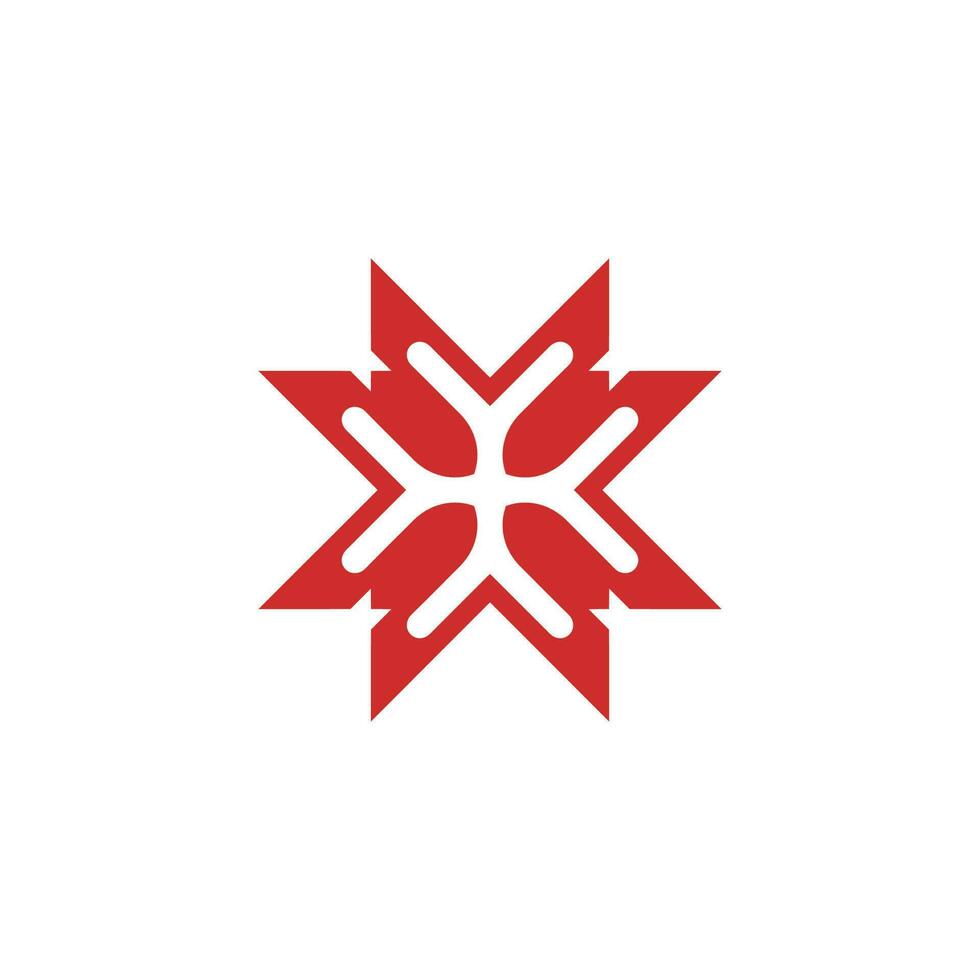 Vector icon simple logo with pointed corners