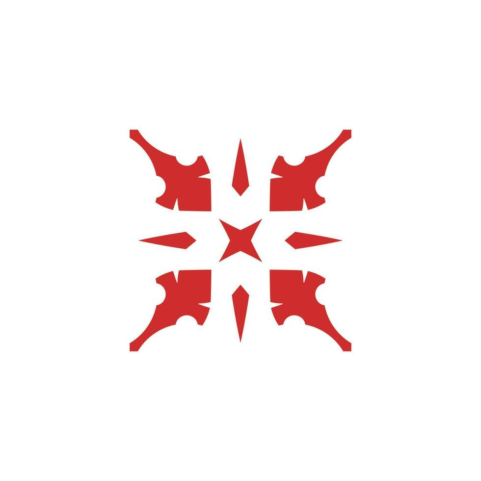 Vector icon simple logo with pointed corners