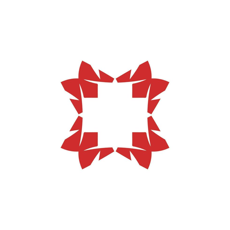 Vector icon simple logo with pointed corners