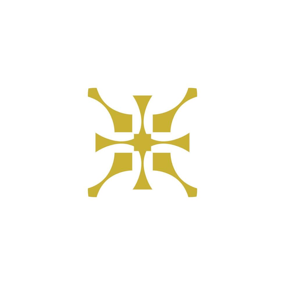 Vector icon simple logo with pointed corners