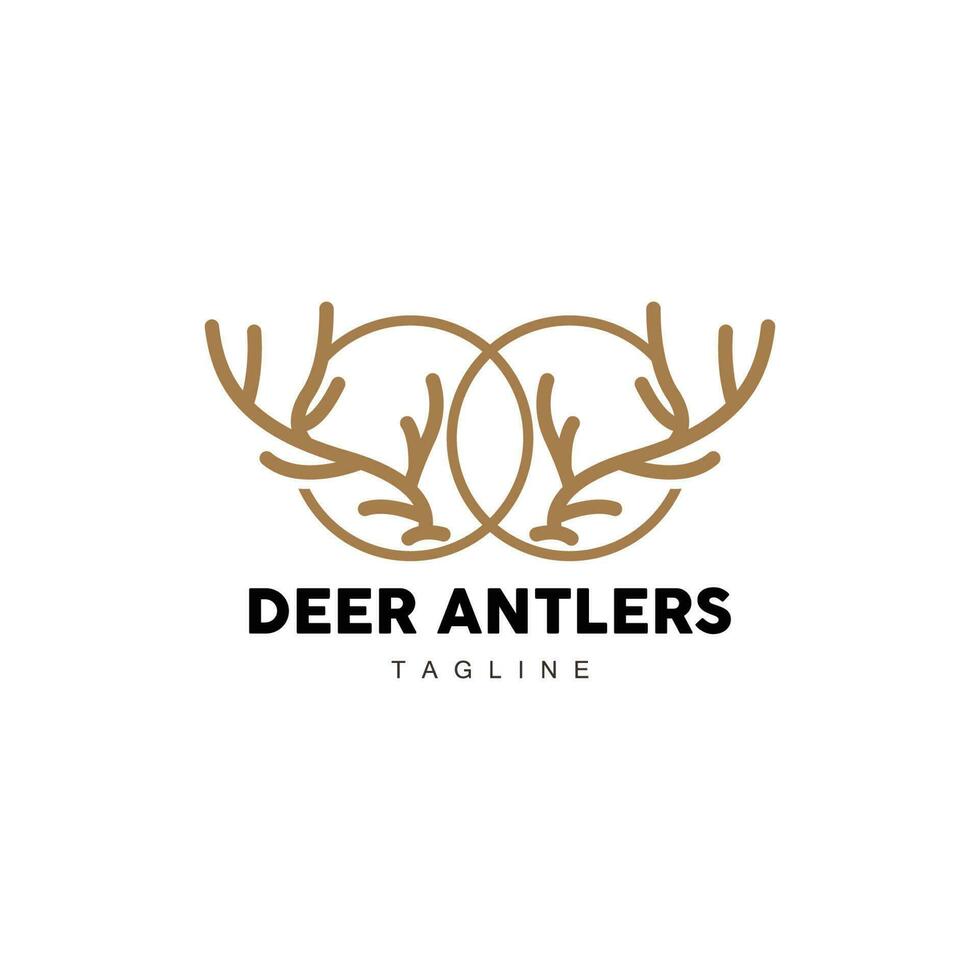 Deer Horn Logo Animal Vector Minimalist Simple Design Illustration deer-horn-logo-animal-vector-minimalist-simple-design-illustration