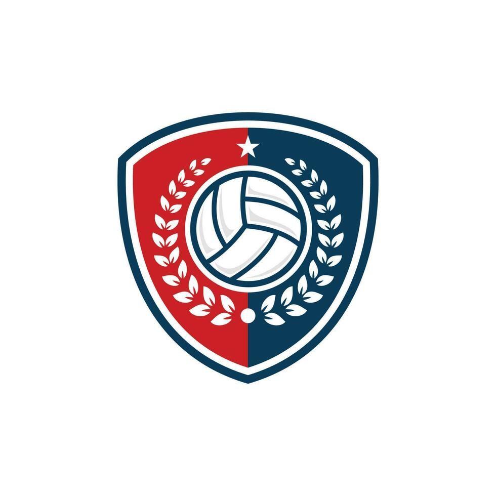 Volleyball logo design vector illustration