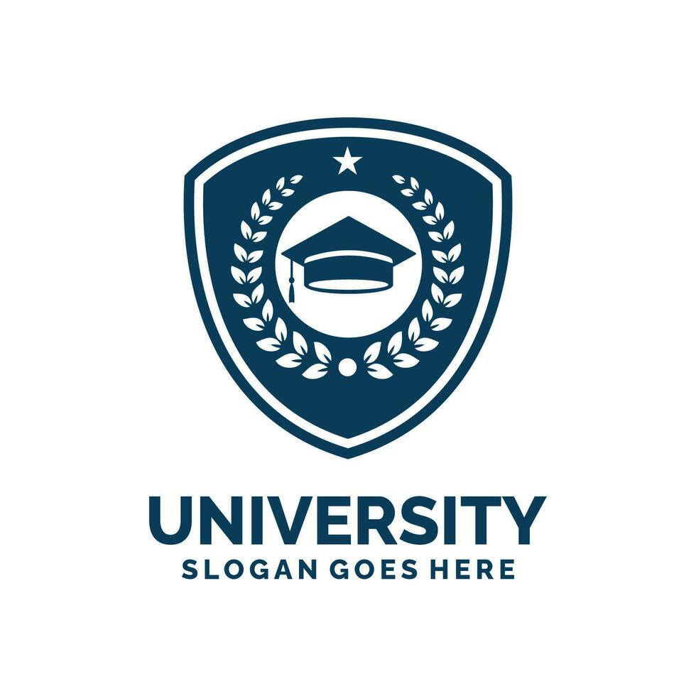 Universidad logo diseño vector ilustración