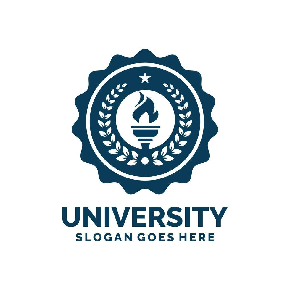 Universidad logo diseño vector ilustración