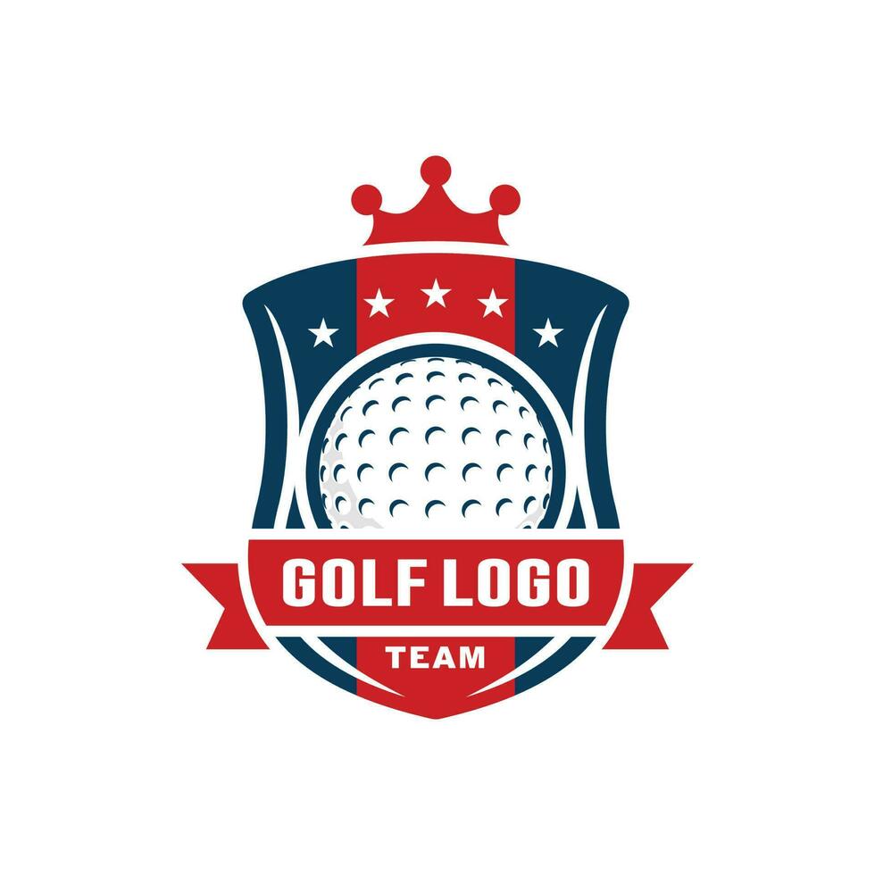 Ilustración de vector de diseño de logotipo de golf