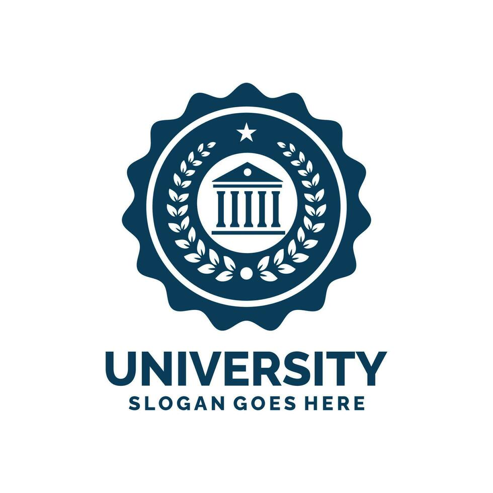 Universidad logo diseño vector ilustración