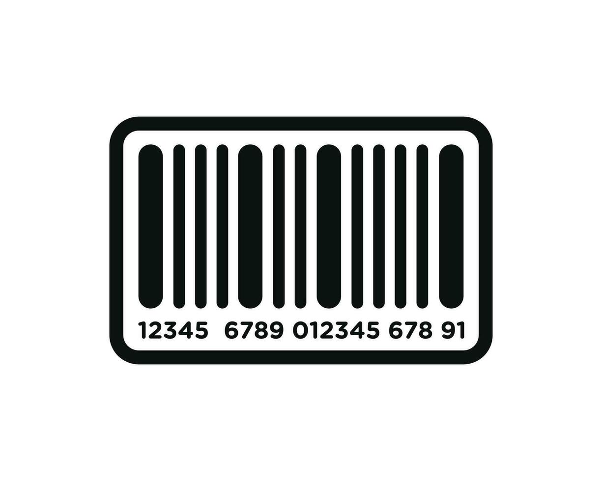 Bar code icon isolated on white background vector