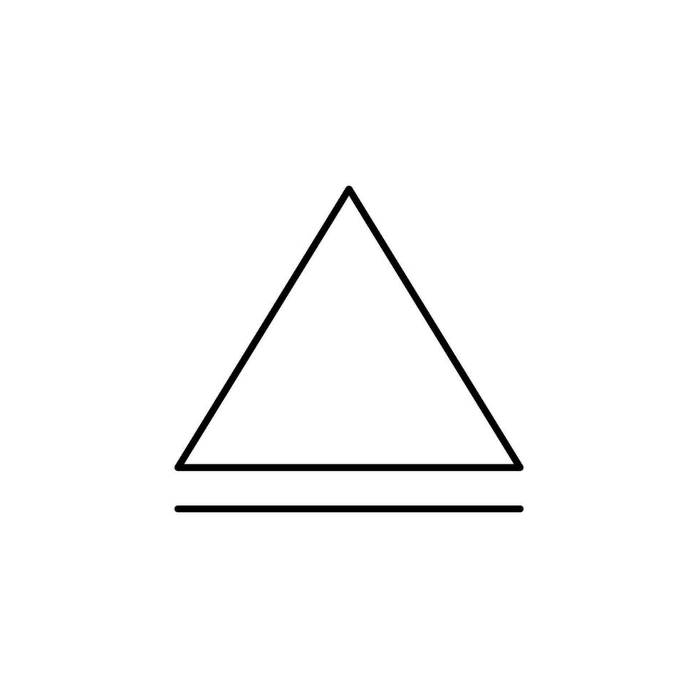 triangle with line vector icon illustration