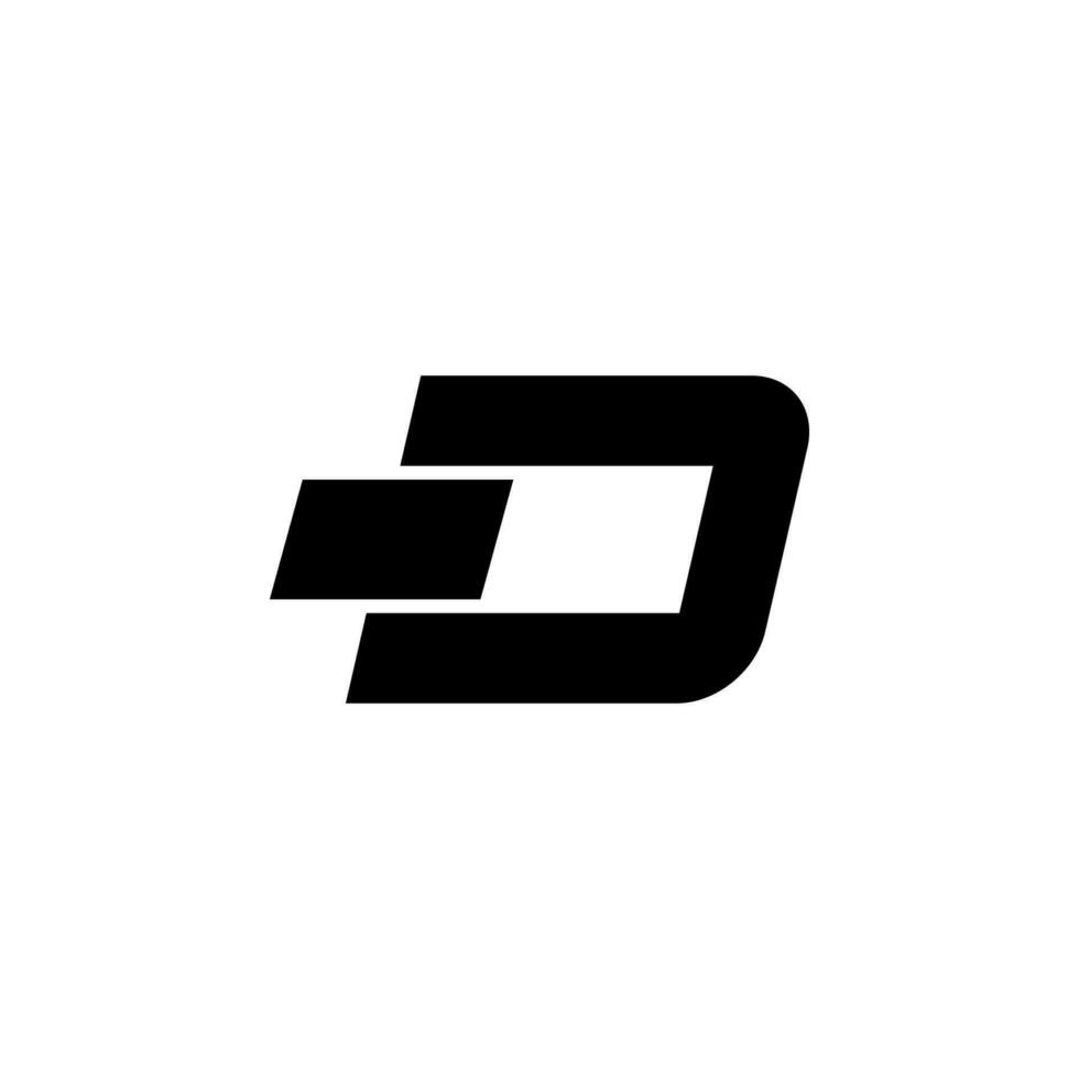 Dash coin vector icon illustration