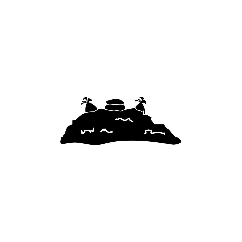 garbage dump vector icon illustration