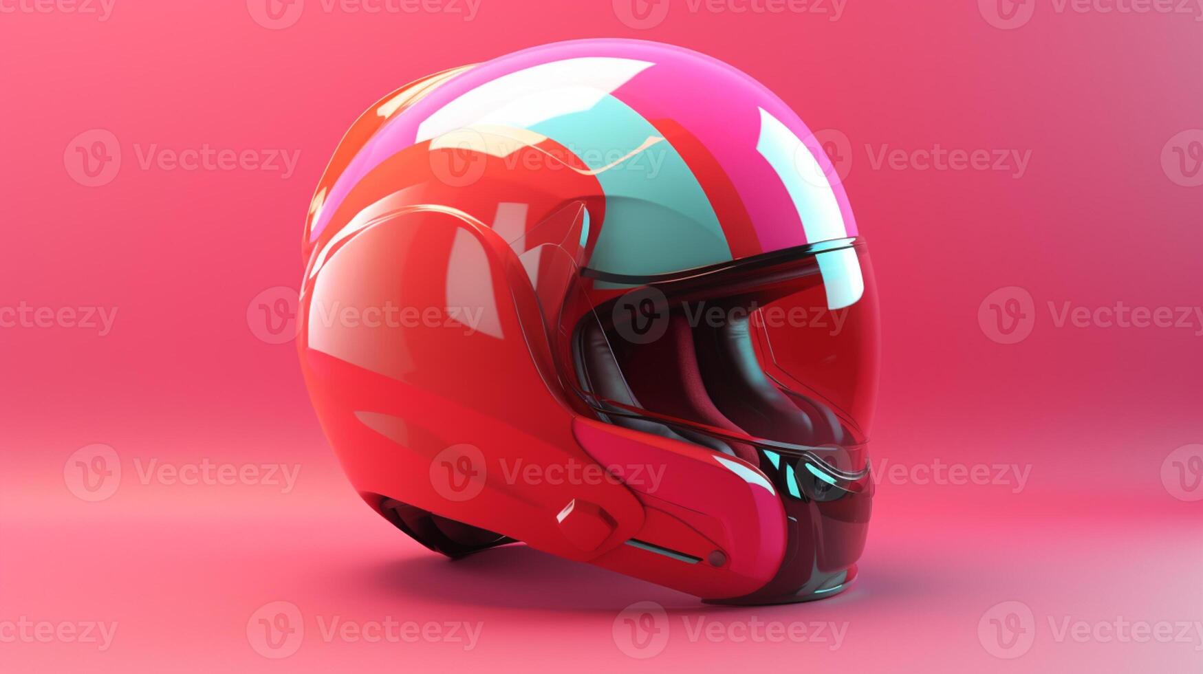 helmet in trending color palette with photo