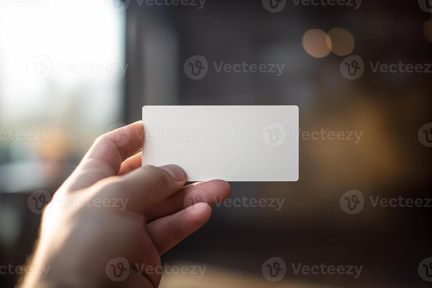 paper business card Mock Up with photo