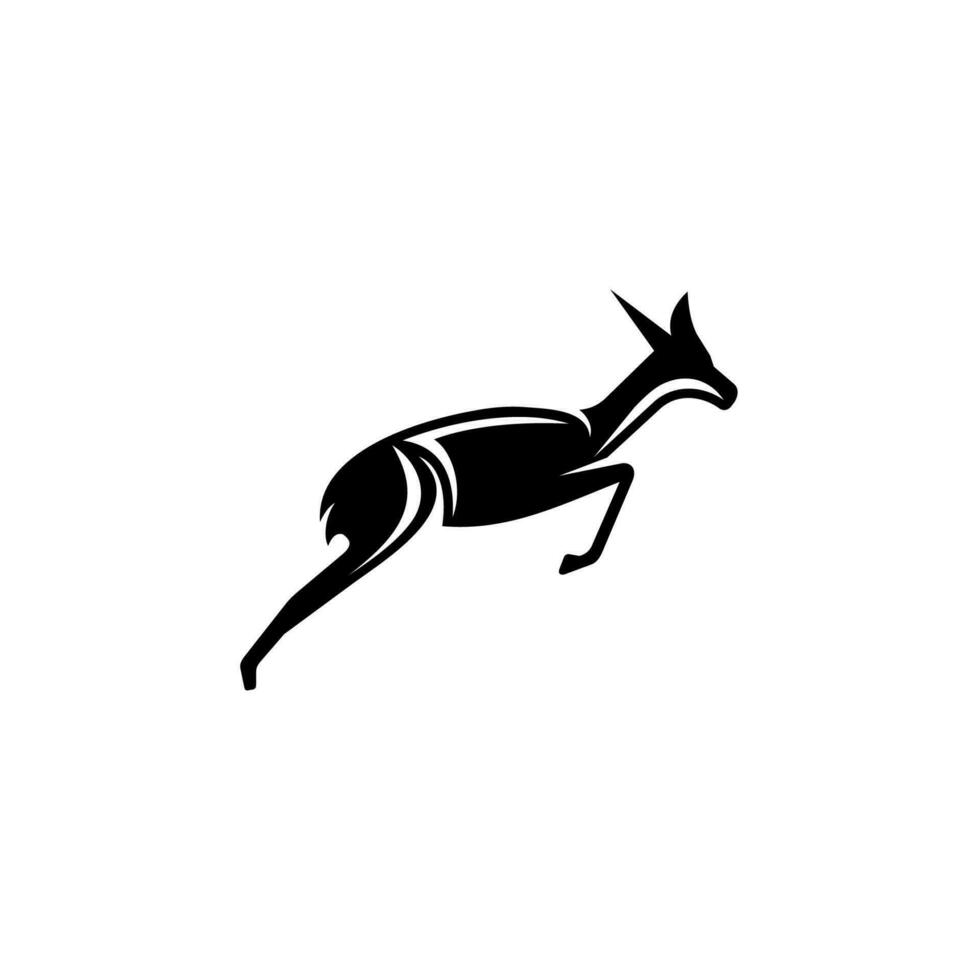 Springbok running logo design. Awesome a springbok silhouttel logo vector