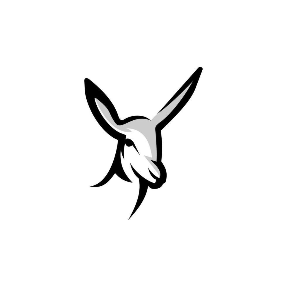 Springbok head logo design. Awesome a springbok silhouttel logo vector