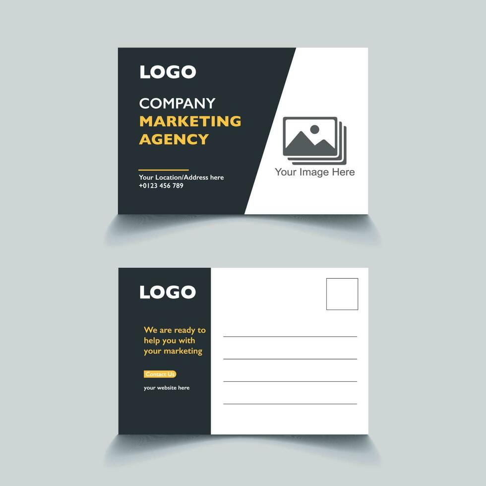 Modern professional business corporate postcard template vector