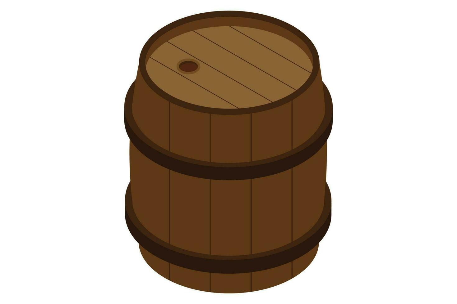 Wood Barrel Icon vector