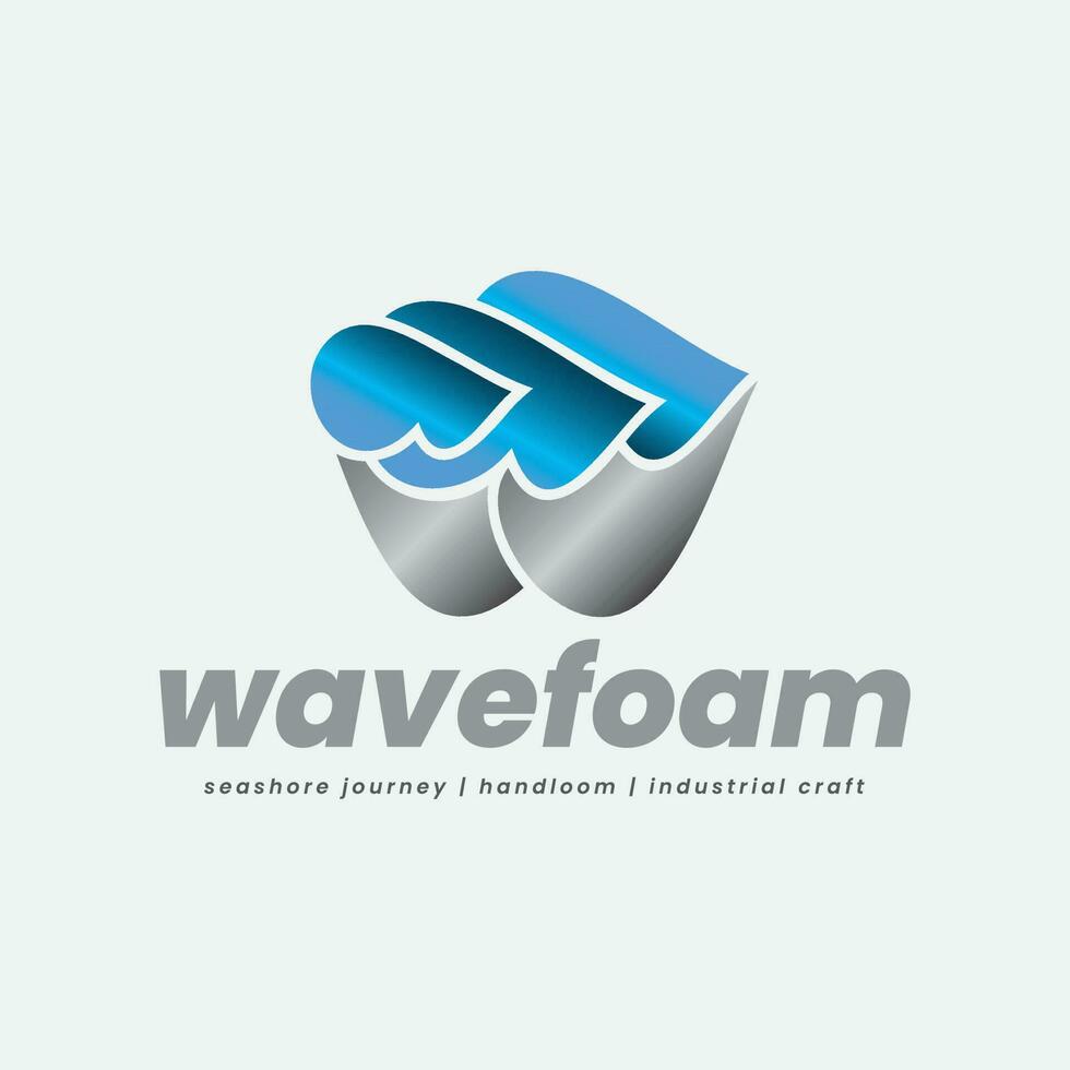 River Sea Wave Adventure W Logo vector