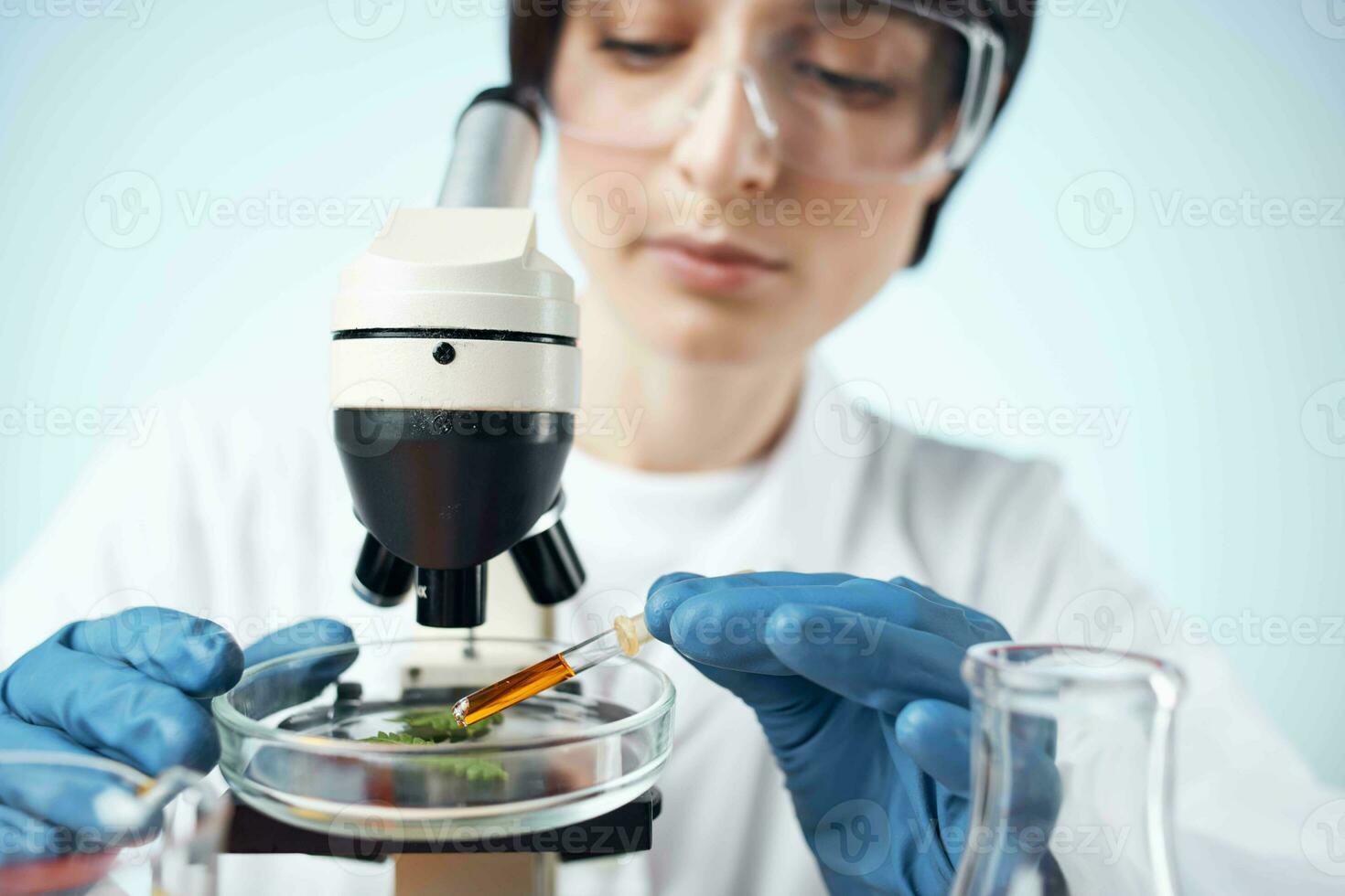 female scientist research laboratory science professional technology photo