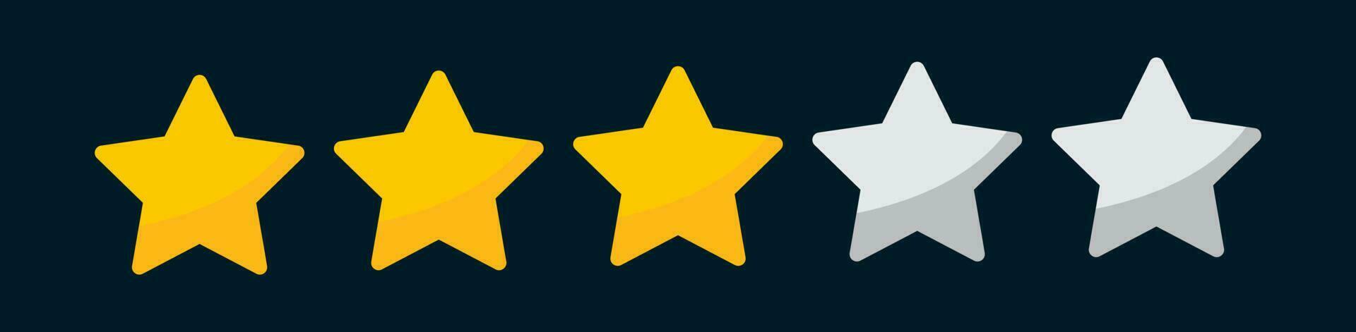 Five stars rating icon. Five stars customer product rating. Vector illustration. Premium quality. Golden stars