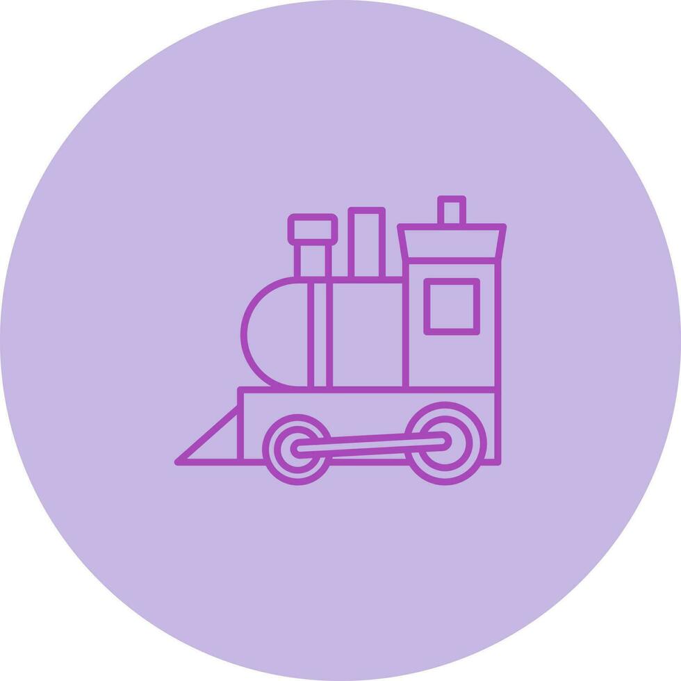 icono de vector de tren de juguete