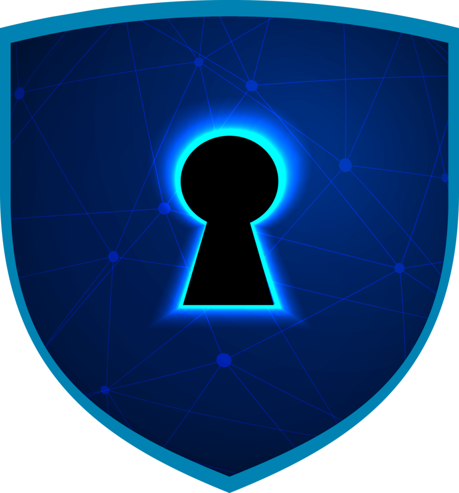 Modern Technology Shield Cybersecurity Crop-out png